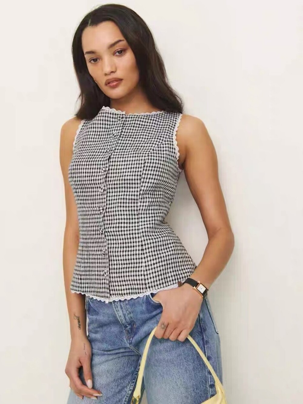 Reformation Amela Linen Top